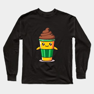 Cute Choco drink with Float Long Sleeve T-Shirt